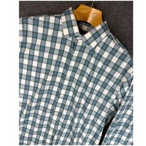 UNTUCKIT Plaid Button Down Shirt Slim Fit Mens Size L Preppy Academia Goutte Dor